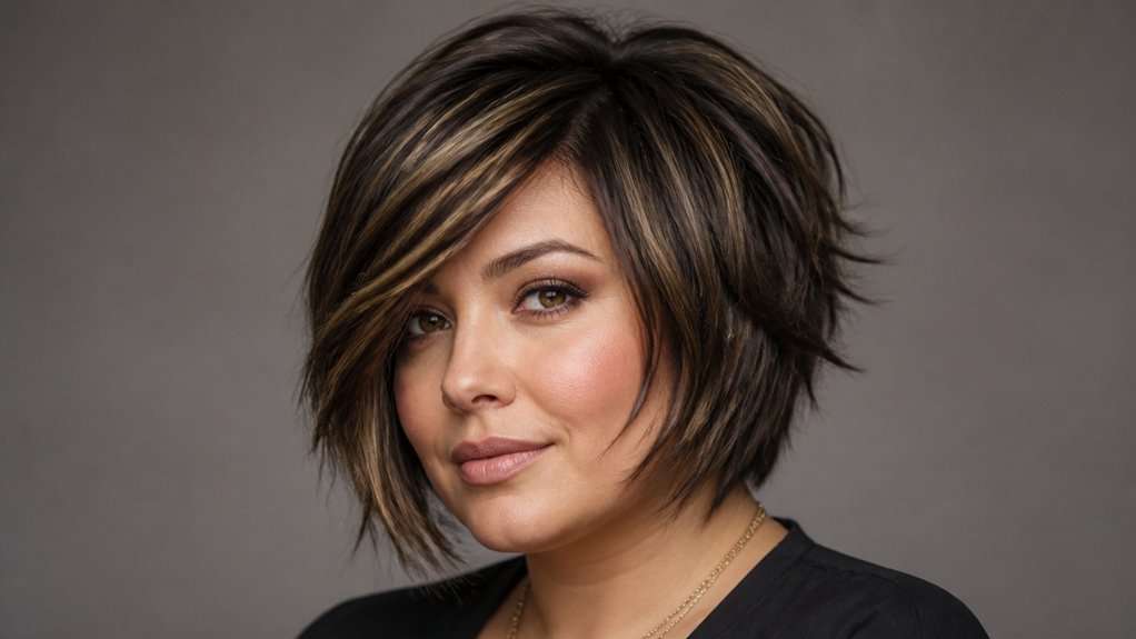 Best Short Haircuts for Women With Round Faces layered haircuts for elongation